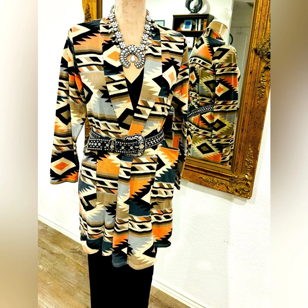 Giddy Up Glamour Southwestern Cowgirl Rodeo Western Barn Ranch Jacket Cardigan
